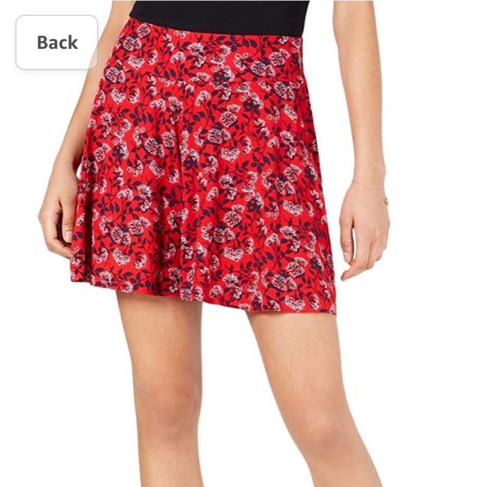 Maison Jules Womens High Waisted Floral Wide Leg Shorts